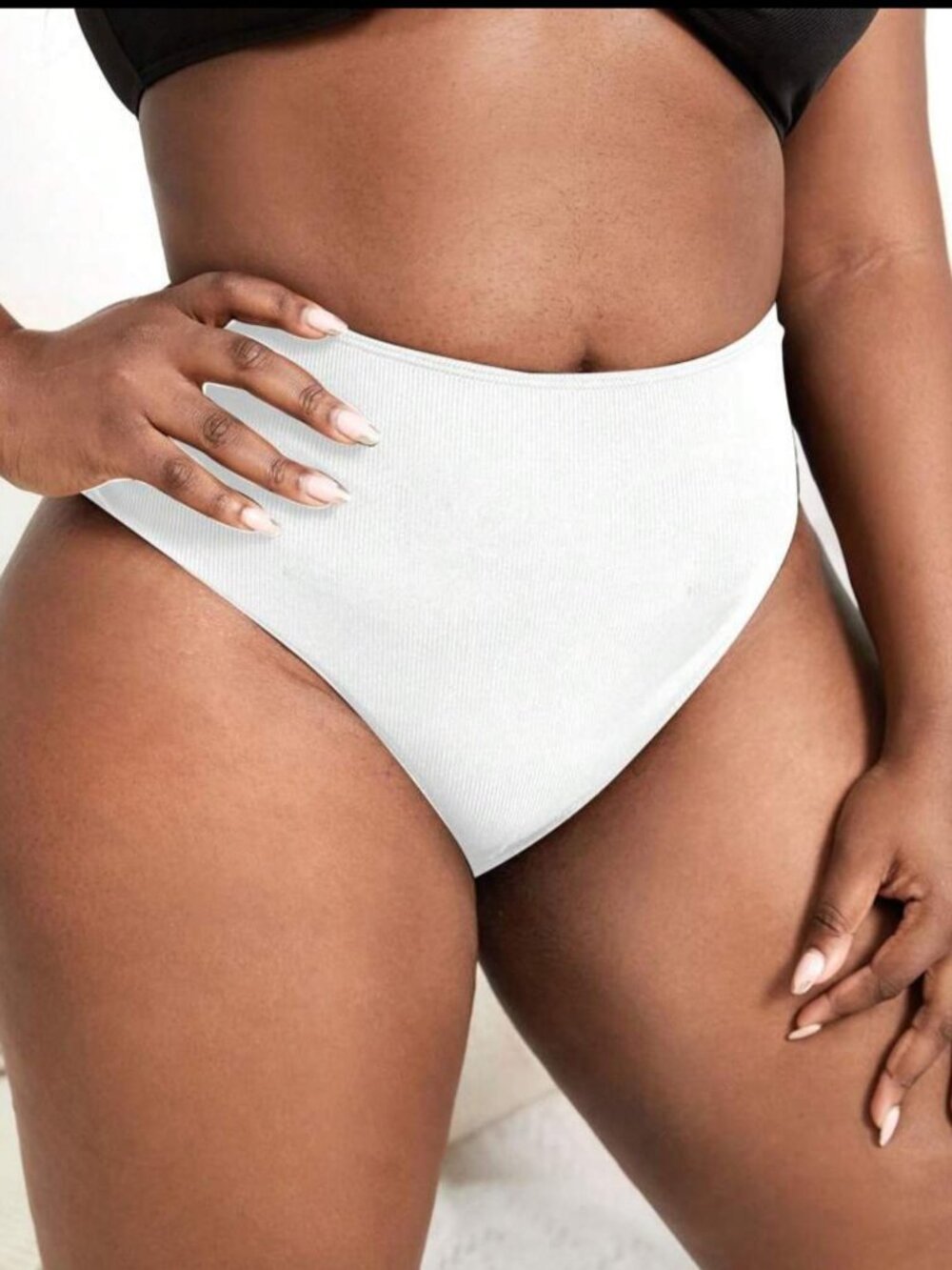 Women's Sexy High-Waisted Swimsuit Bottoms – Thong Style